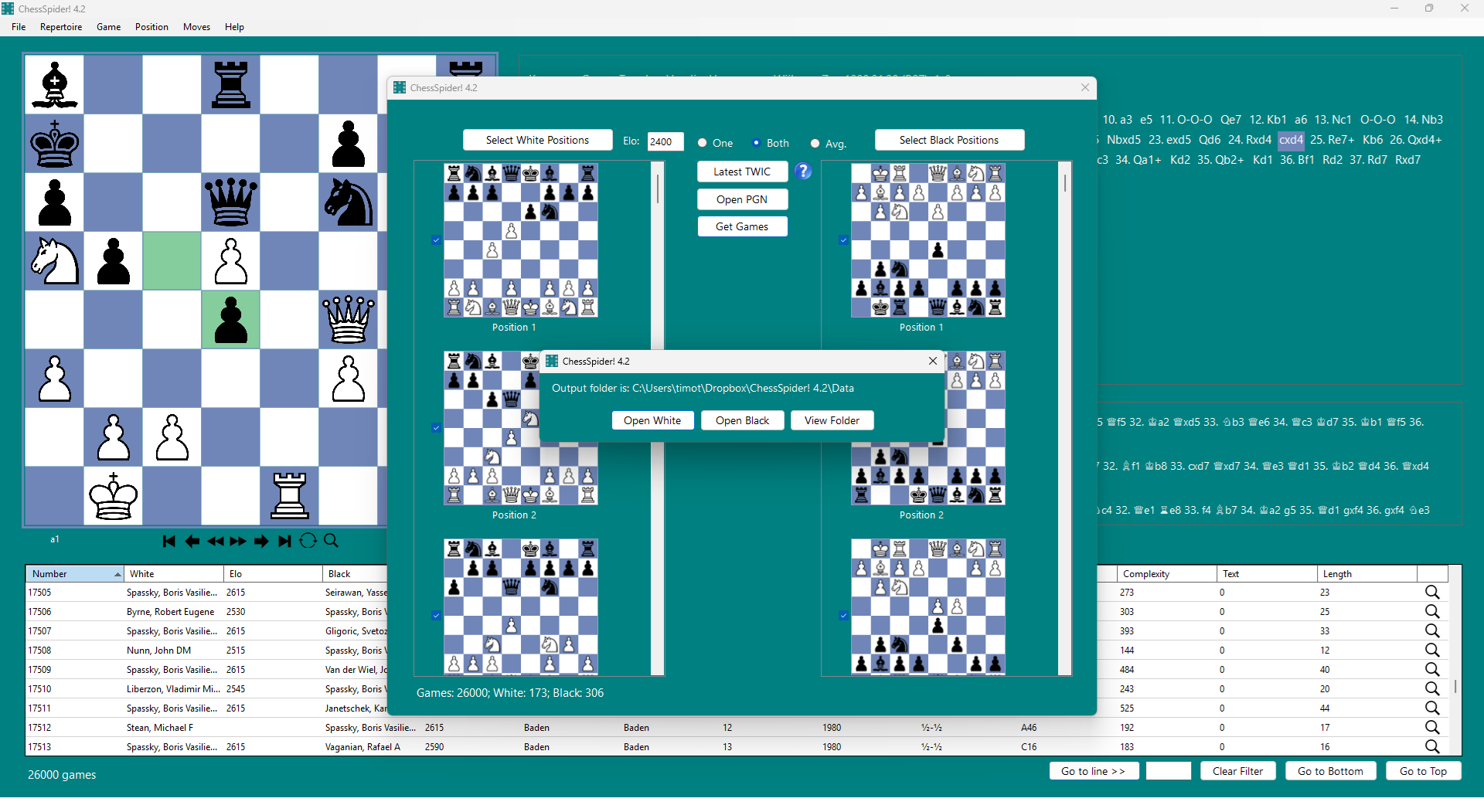 ChessSpider screenshot